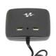 Stecher 3 prize 12/24V cu fir, 2 USB-uri, 2.1A, 120W, negru, Pulse MLS511B