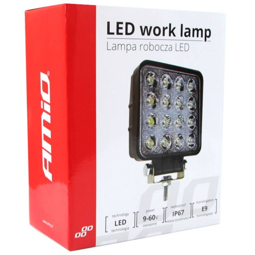Proiector lucru 108x108, LED, 9-60V / 48W, 4000lm, 01700 Amio