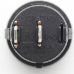 Buton basculant ON/OFF  -2faze O/I -negru, rotund       XW602-AB1