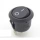 Buton basculant ON/OFF  -2faze O/I -negru, rotund       XW602-AB1