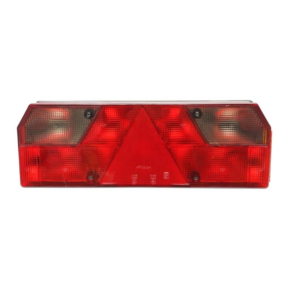 Lampa spate 420x140, 8 functii, 12-24V, fara bec, cu triunghi si cablaj, LED, stanga, Ucler 0105L, 98643, RN17 Lampa spate 420x140, 8 functii, 12-24V, fara bec, cu triunghi si cablaj, LED, stanga, Ucler 0105L, 98643, RN17