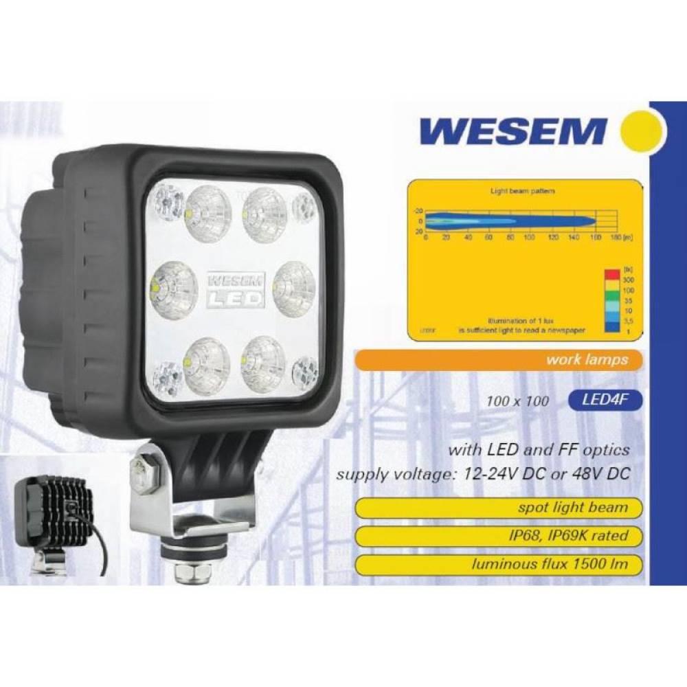 Proiector lucru 100x100, LED, 2000lm, LED5F.47900 Wesem