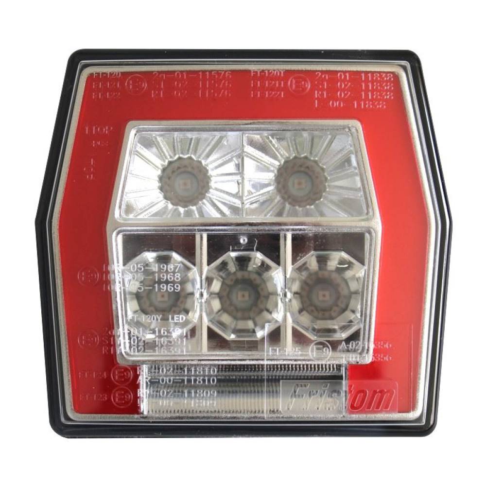 Lampa spate 99,6x93, 4 functii, iluminare numar, LED Neon, FT-120T Fristom Lampa spate 99,6x93, 4 functii, iluminare numar, LED Neon, FT-120T Fristom