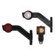 Lampa gabarit cu brat 190 lung, cotit la 45°, LED, 3 functii alba, rosie si galbena, stanga 12-36V, FT-140F-L Fristom