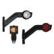 Lampa gabarit cu brat 190 lung, cotit la 45°, LED, 3 functii alba, rosie si galbena, dreapta 12-36V, FT-140 FP Fristom Lampa gabarit cu brat 190 lung, cotit la 45°, LED, 3 functii alba, rosie si galbena, dreapta 12-36V, FT-140 FP Fristom