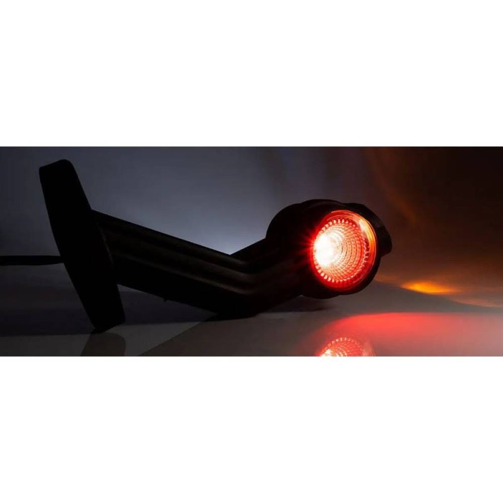 Lampa gabarit cu brat 190 lung, cotit la 45°, LED, 3 functii alba, rosie si galbena, dreapta 12-36V, FT-140 FP Fristom Lampa gabarit cu brat 190 lung, cotit la 45°, LED, 3 functii alba, rosie si galbena, dreapta 12-36V, FT-140 FP Fristom