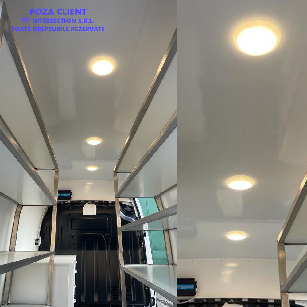 Lampa interior plafon fi95 FT-046S LED, incastrata, argintiu 9-36V Fristom