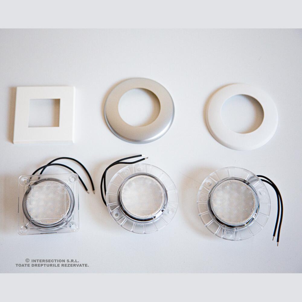 Lampa interior plafon fi95 FT-046S LED, incastrata, argintiu 9-36V Fristom