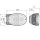 Lampa spate ovala 140x93, 3 functii, prindere laterala, LT3 48430 Wesem Lampa spate ovala 140x93, 3 functii, prindere laterala, LT3 48430 Wesem