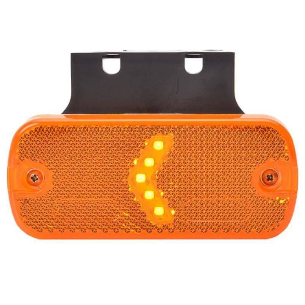 Lampa gabarit 105x45, LED, galbena, cu suport, sageata, 12-24V, W127 901 Was 