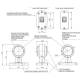 Lampa gabarit cu brat 95mm, LED, alb-rosie, W21.1N 771 Was  