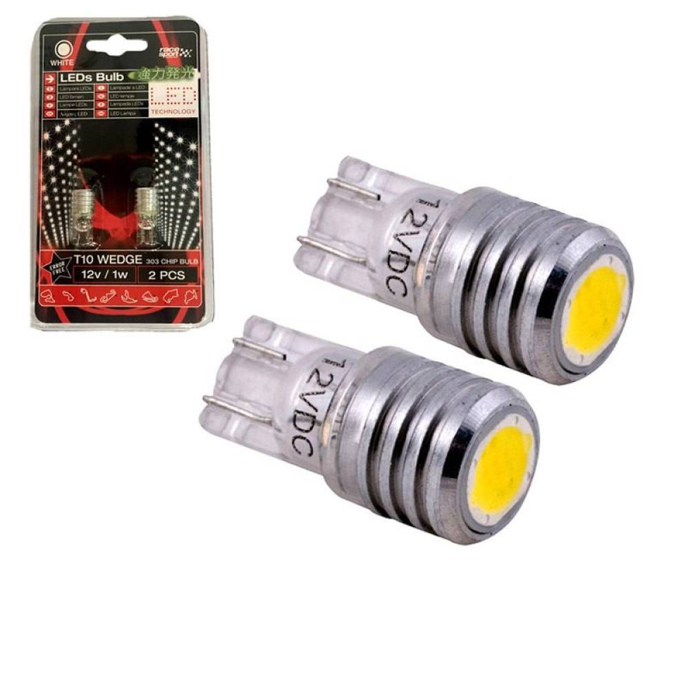 Set 2 becuri LED 12V/5W, T10, alb, 6215 RaceSport