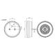Lampa mers inapoi cu pozitie, 2 suruburi, fi140, LED FT-112-LED Fristom 