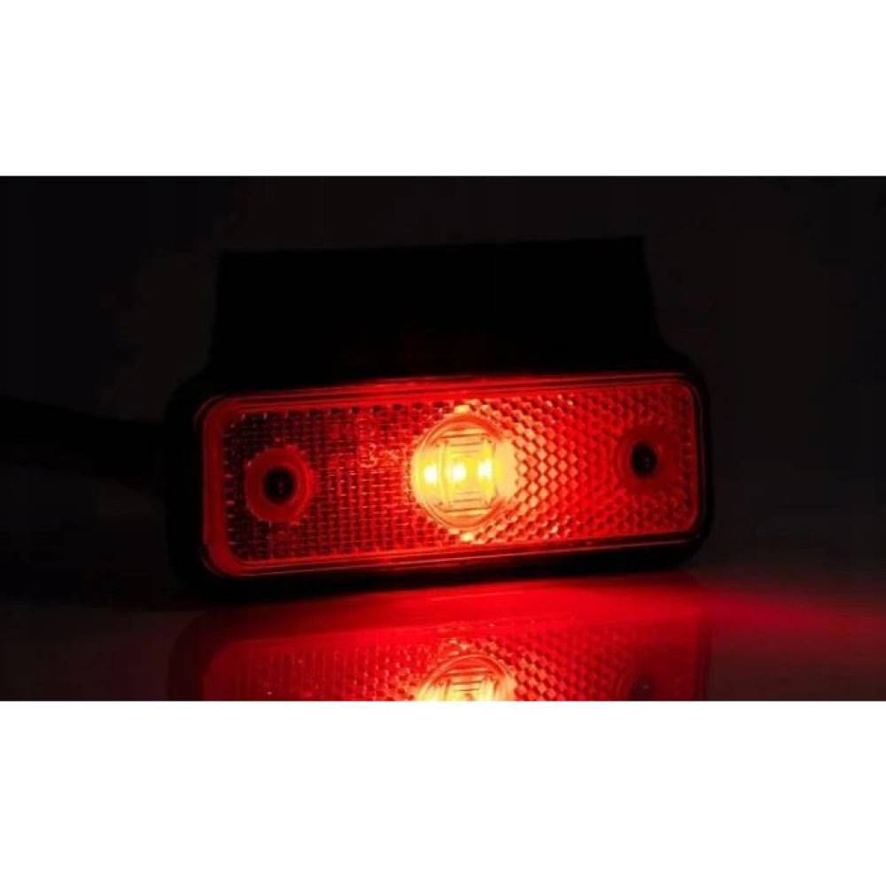 Lampa gabarit 102x36, LED rosie, cu talpa, 12-36V, FT-004 C+K Fristom 