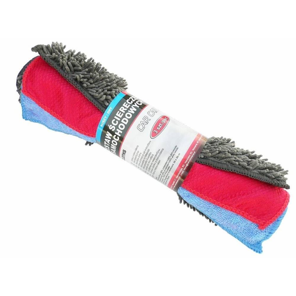 Set 3 lavete microfibra, 3 modele,  30x30cm, 61273 Carco