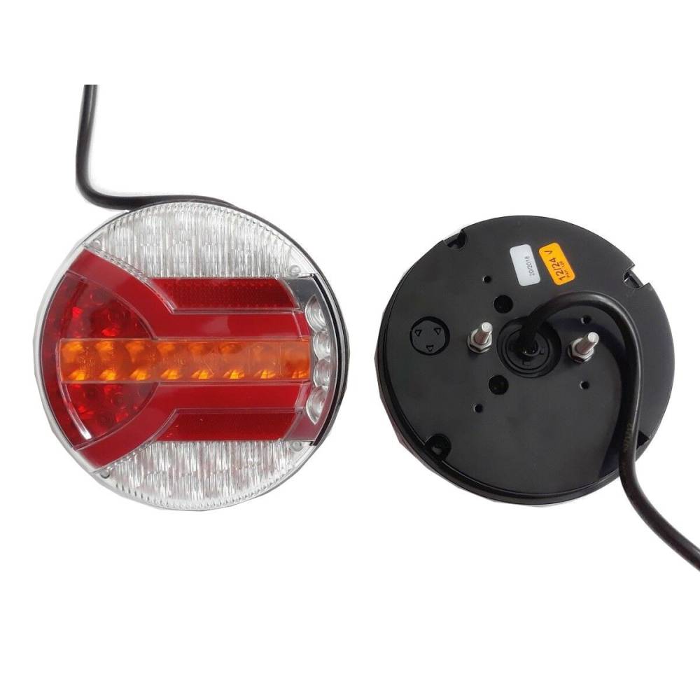 Lampa spate fi140, 4 functii, tip hamburger, LED Neon, semnalizare dinamica, Navia LZD 2342 Horpol