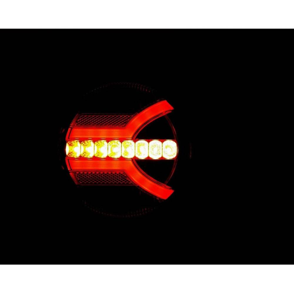 Lampa spate fi140, 4 functii, tip hamburger, LED Neon, semnalizare dinamica, Navia LZD 2342 Horpol