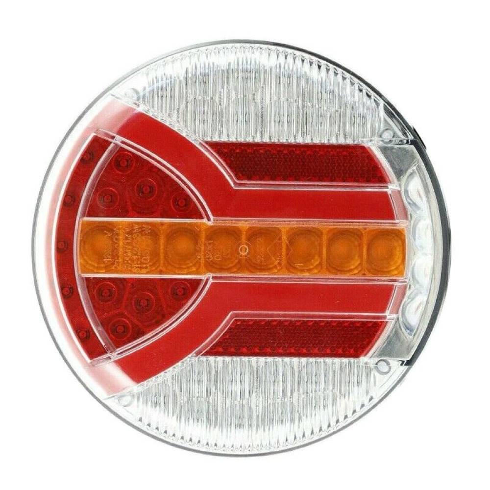 Lampa spate fi140, 4 functii, tip hamburger, LED Neon, semnalizare dinamica, Navia LZD 2342 Horpol