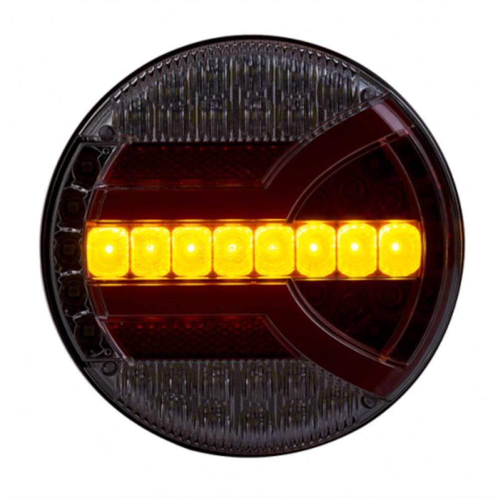Lampa stop fi140, 5 functii, mers inapoi, ceata, tip hamburger, LED Neon, semnalizare dinamica, Navia, HOR94B LZD2341 Horpol