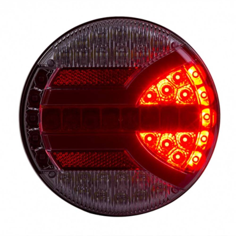 Lampa stop fi140, 5 functii, mers inapoi, ceata, tip hamburger, LED Neon, semnalizare dinamica, Navia, HOR94B LZD2341 Horpol