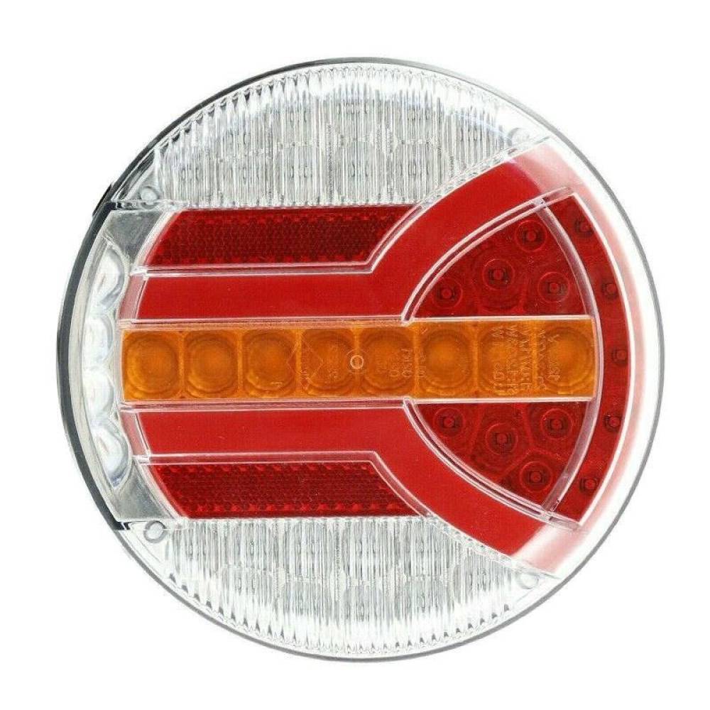 Lampa stop fi140, 5 functii, mers inapoi, ceata, tip hamburger, LED Neon, semnalizare dinamica, Navia, HOR94B LZD2341 Horpol