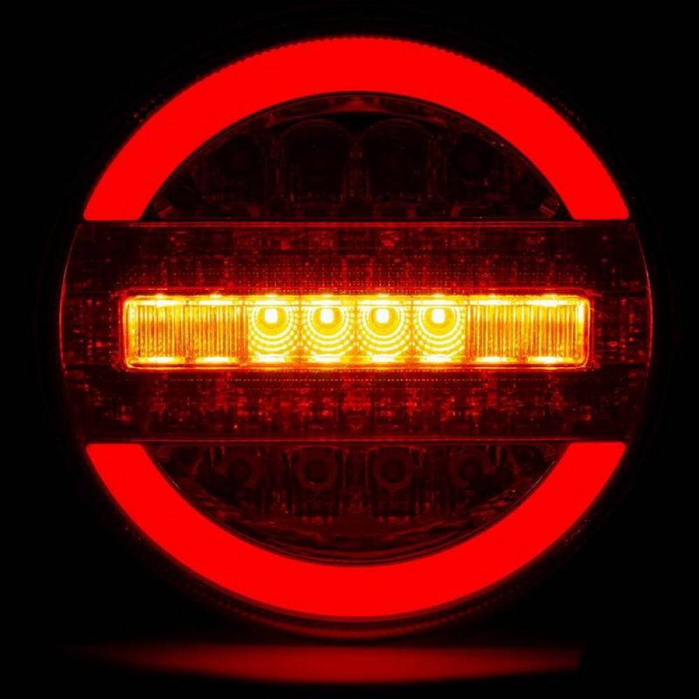 Lampa stop fi140, 4 functii, stanga-dreapta, LED, 12-24V, semnalizare dinamica, 02372 Amio