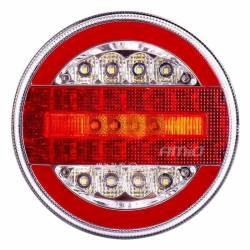 Lampa stop fi140, 4 functii, stanga-dreapta, LED, 12-24V, semnalizare dinamica, 02372 Amio