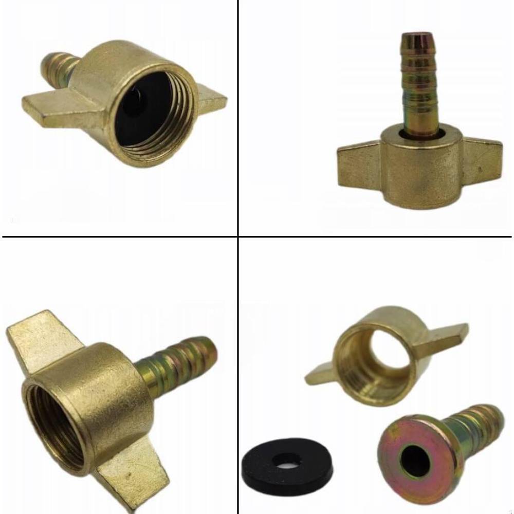 Conector rotitor fluture pentru furtun umflat roti fi8, racord spre butelie filet M16x1,5m KDP003