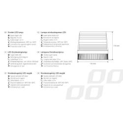 Girofar 12V, h115, LED, prindere cu magnet si 3 suruburi, 01276 Amio