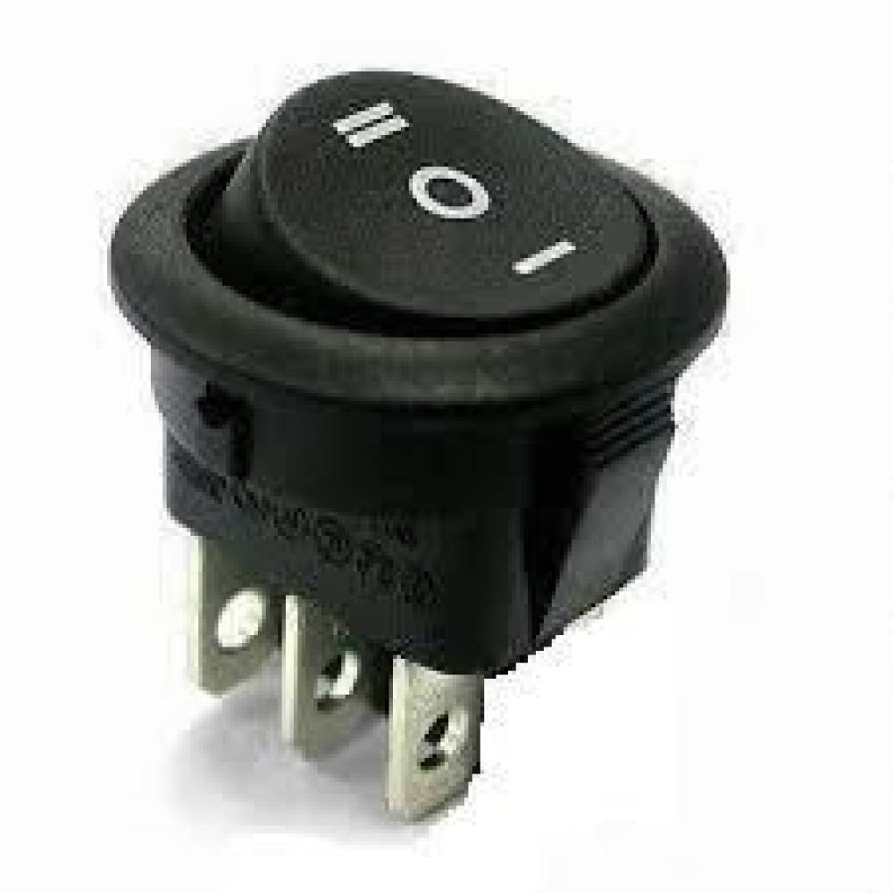 Buton basculant On/Off/On 3 faze, rotund, KCD1