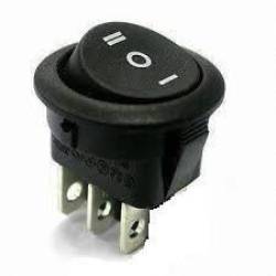 Buton basculant On/Off/On 3 faze, rotund, KCD1