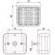 Lampa mers inapoi 2 suruburi, 78x68, 16 LED-uri FT-041LED Fristom Lampa mers inapoi 2 suruburi, 78x68, 16 LED-uri FT-041LED Fristom
