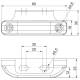 Lampa gabarit 80x18, LED, alba, cu talpa, 12-36V, FT-013 B+K Fristom  