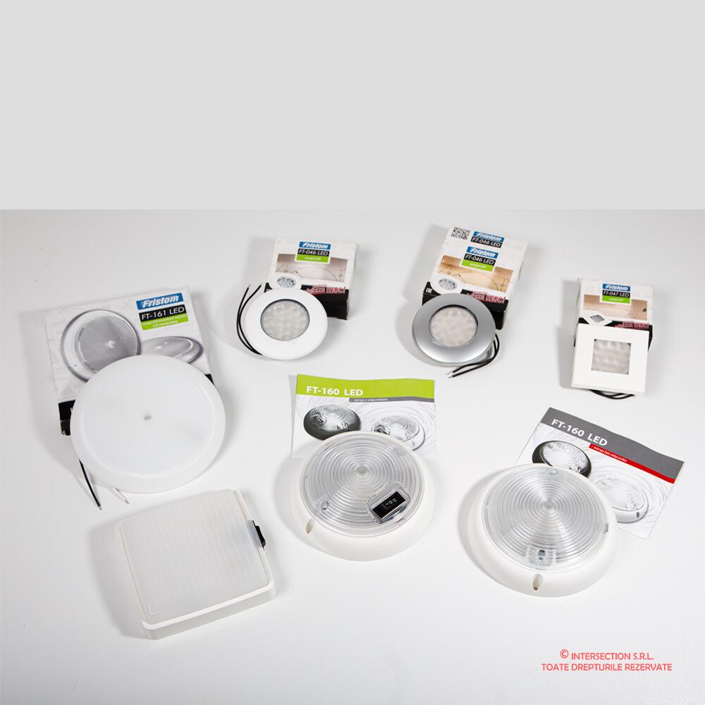 Lampa interior plafon 125x125 FTP-131 cu intrerupator, 12/24V Fristom   