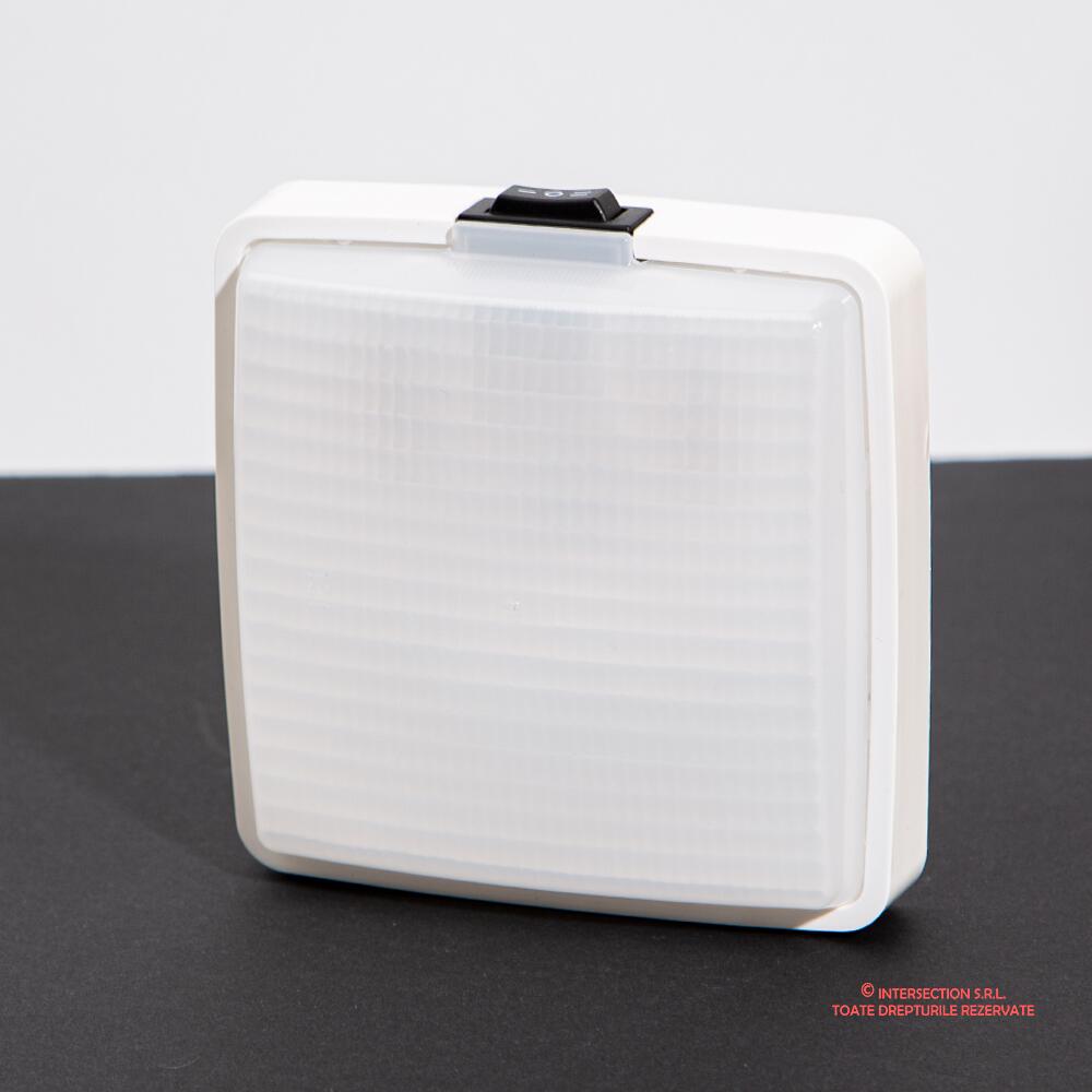 Lampa interior plafon 125x125 FTP-131 cu intrerupator, 12/24V Fristom   