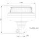 Girofar 12/24V, h160, 20 LED-uri, prindere pe tija fixa, FT-100 PI LED Fristom 
