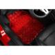 Set 4 covorase universale 65x47, din cauciuc cu aspect aluminiu, rosu, APA3000 Race Sport