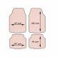 Set 4 covorase universale 65x47, din cauciuc cu aspect aluminiu, rosu, APA3000 Race Sport