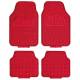 Set 4 covorase universale 65x47, din cauciuc cu aspect aluminiu, rosu, APA3000 Race Sport