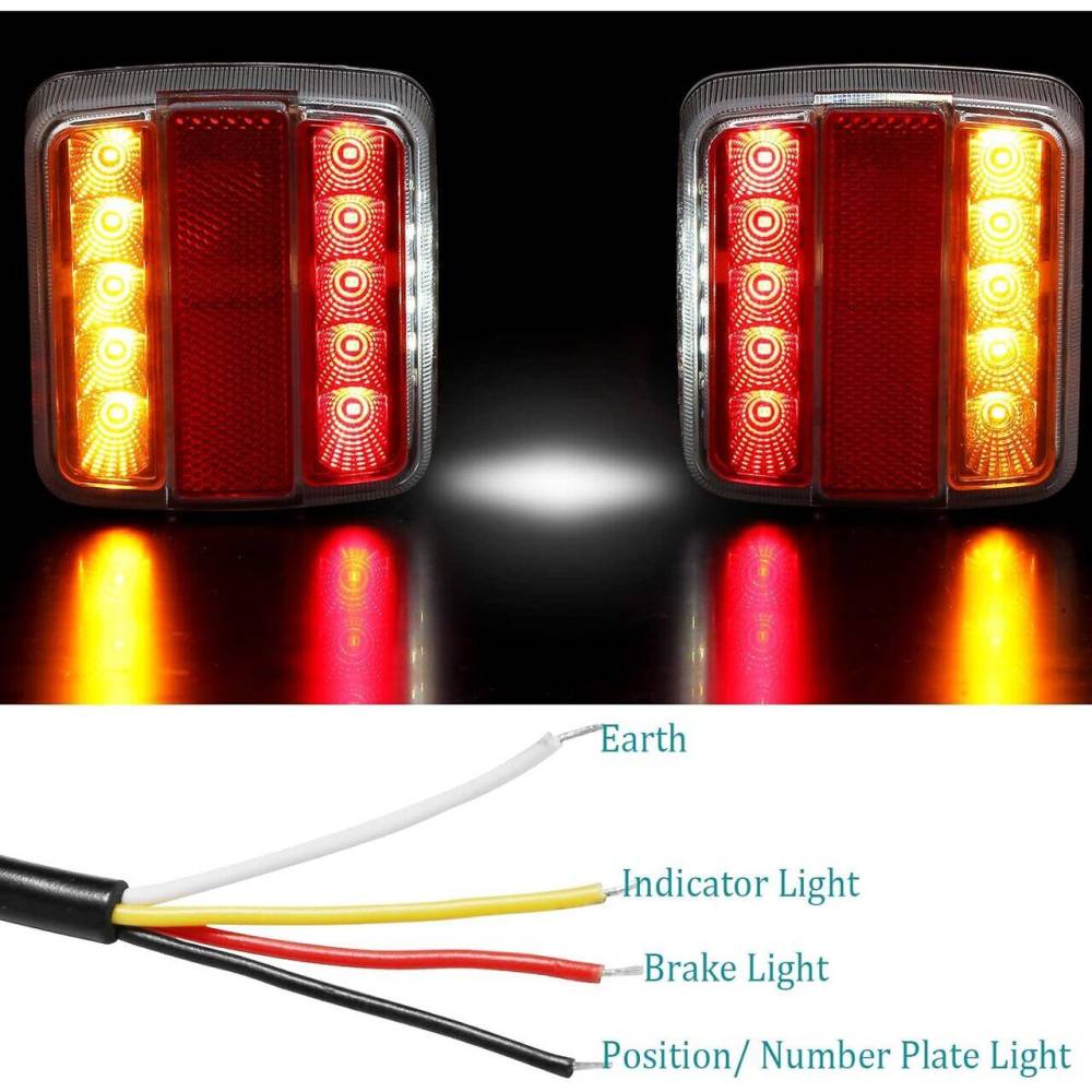Lampa spate 100x90, 4 functii, cu iluminare numar, LED, TT.12006