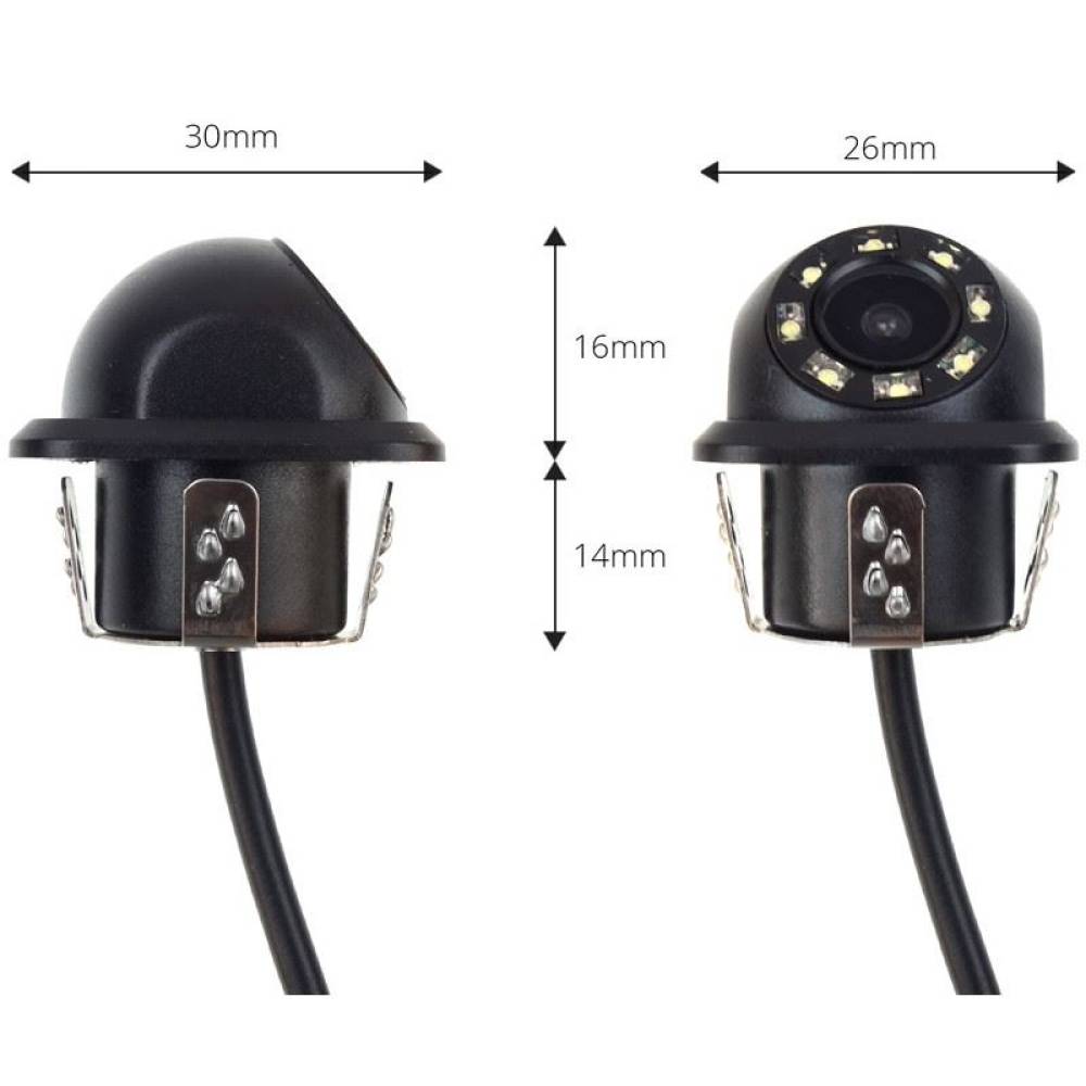 Camera video marsarier, incastrabila fi18mm, 8 LED-uri, oblica, HD305 02165 Amio Camera video marsarier, incastrabila fi18mm, 8 LED-uri, oblica, HD305 02165 Amio