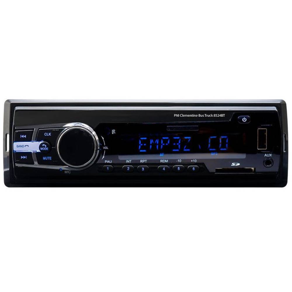 MP3 player PNI Clementine Bus Truck 8524BT RDS 4x45w 12V/24V 1 DIN cu SD, USB, AUX, RCA si Bluetooth