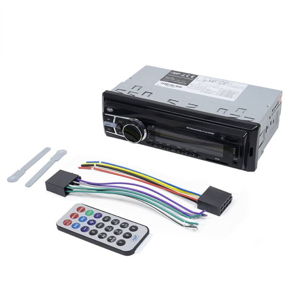 MP3 player PNI Clementine Bus Truck 8524BT RDS 4x45w 12V/24V 1 DIN cu SD, USB, AUX, RCA si Bluetooth