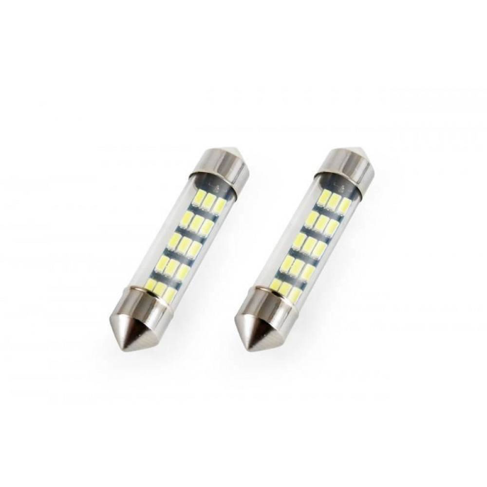 Set 2 becuri sofit 12V/C5W 39mm 15 LED-uri tip SMD 3014, 01091 Amio