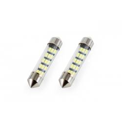 Set 2 becuri sofit 12V/C5W 39mm 15 LED-uri tip SMD 3014, 01091 Amio