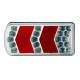 Lampa spate 230x105, 6 functii, cu ceata si numar, LED, Glo-Trac TRS-006L Dafa