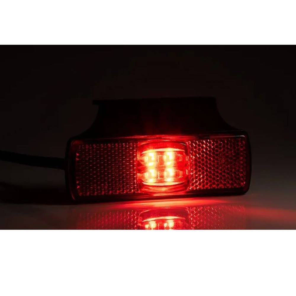 Lampa gabarit 100x32, LED, rosie, cu suport lateral, 12-36V, FT-017/c+k Fristom Lampa gabarit 100x32, LED, rosie, cu suport lateral, 12-36V, FT-017/c+k Fristom