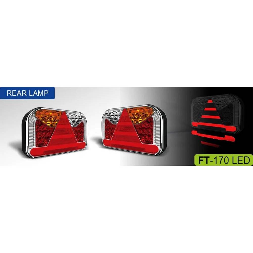 Lampa spate 240x140, 4 functii, cu LED, dreapta, FT-170-P NT SPK Bajonet Fristom