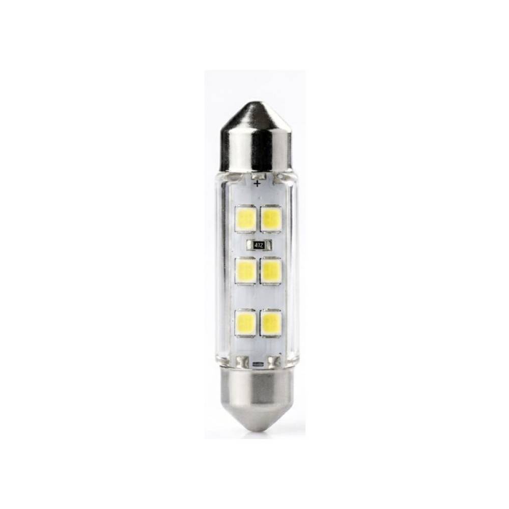 Set 2 becuri sofit 12V C5W 36mm 6LED-uri, albastru Vecta 5843