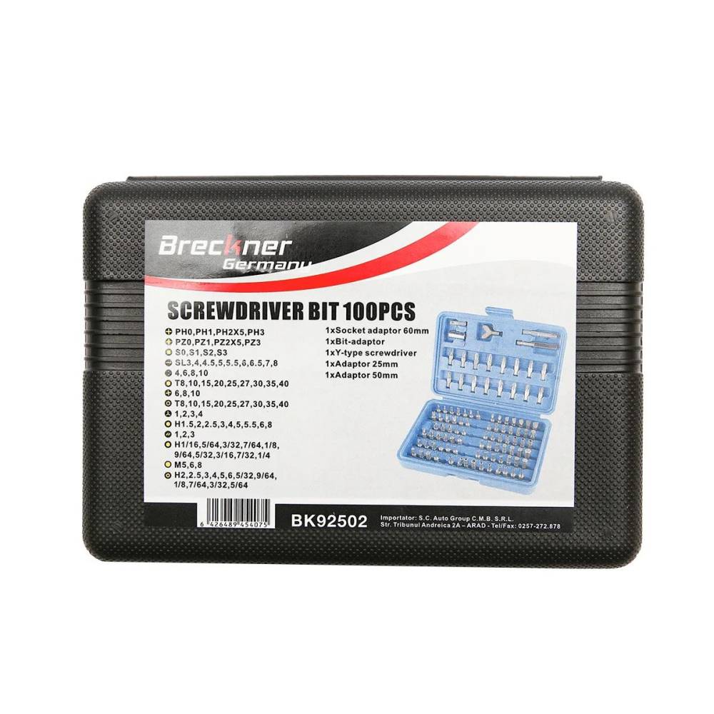 Trusa biti 100 bucati hex+torx, ScrewDriver Bit100, BK92502